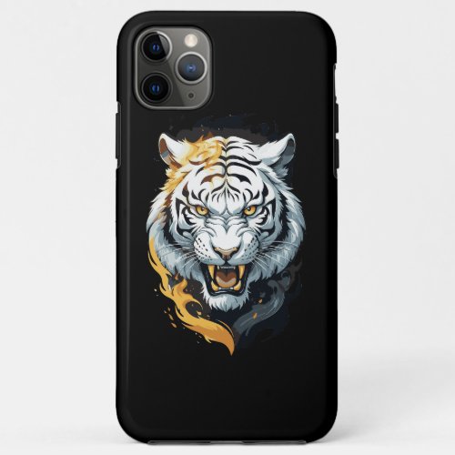 Fiery tiger design iPhone 11 pro max case