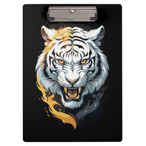 Fiery tiger design clipboard