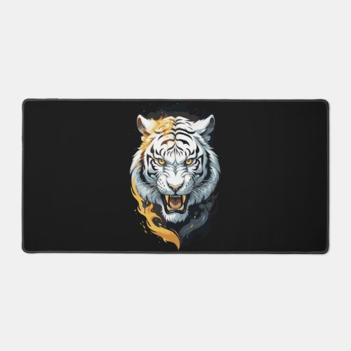 Fiery tiger design desk mat