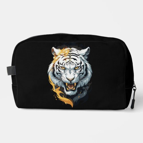 Fiery tiger design dopp kit