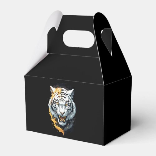 Fiery tiger design favor boxes