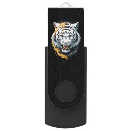 Fiery tiger design flash drive