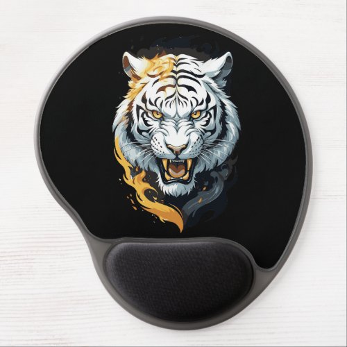 Fiery tiger design gel mouse pad