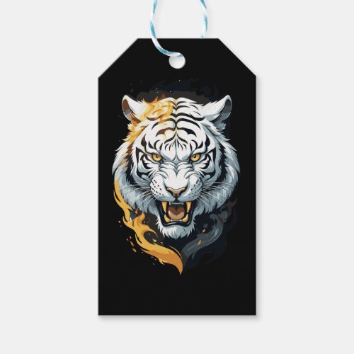 Fiery tiger design gift tags