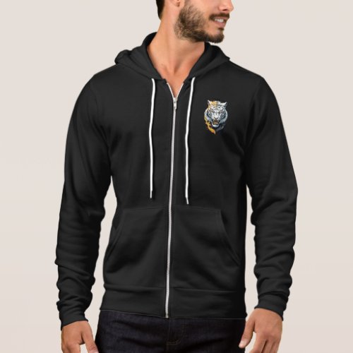 Fiery tiger design hoodie