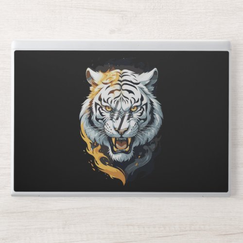 Fiery tiger design HP laptop skin