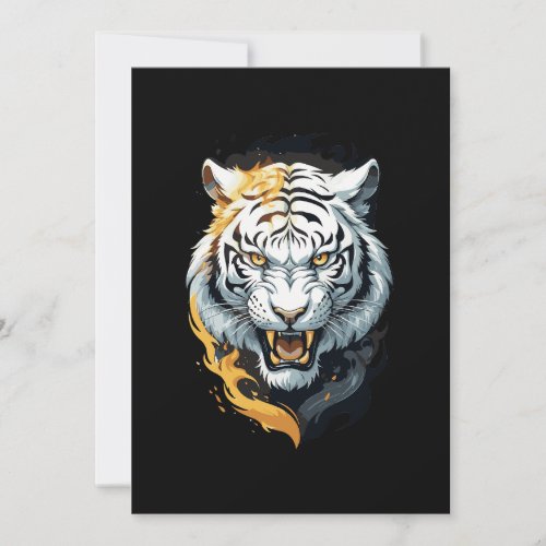 Fiery tiger design invitation