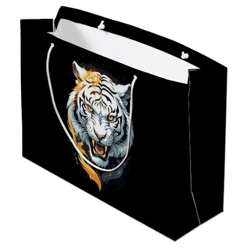 Fiery tiger design large gift bag