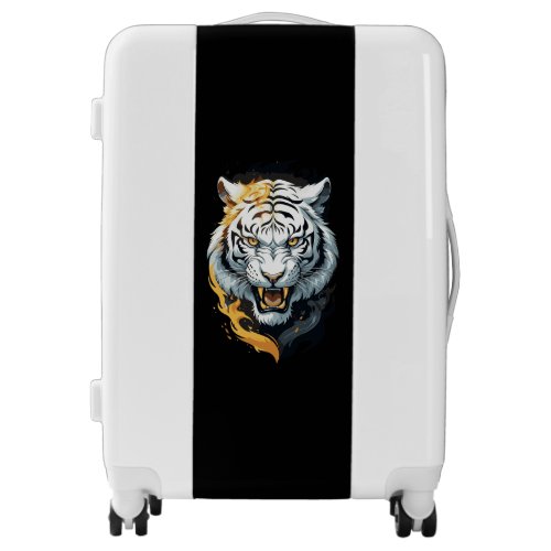 Fiery tiger design luggage
