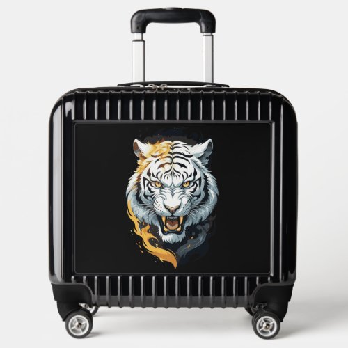 Fiery tiger design luggage