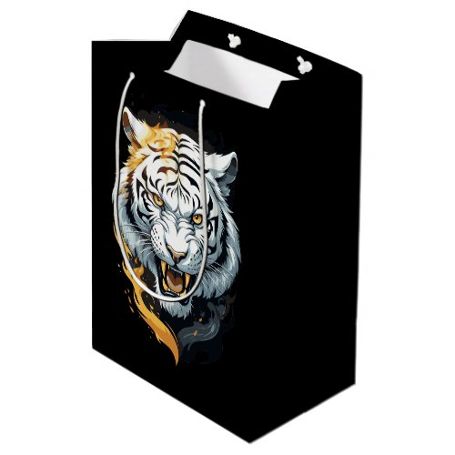 Fiery tiger design medium gift bag