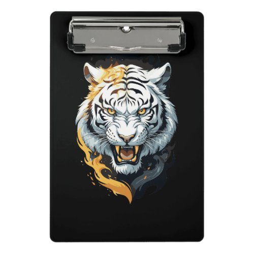 Fiery tiger design mini clipboard