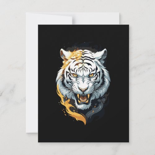 Fiery tiger design note card
