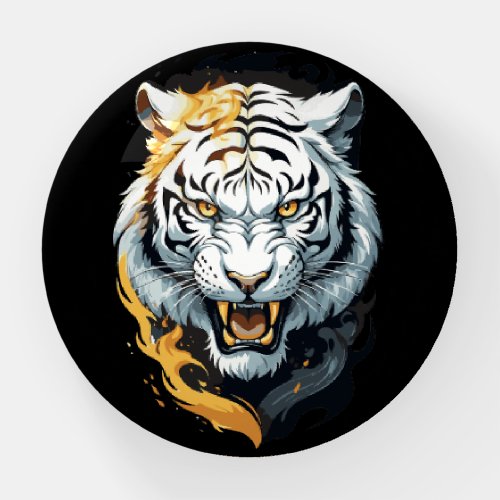 Fiery tiger design paperweight