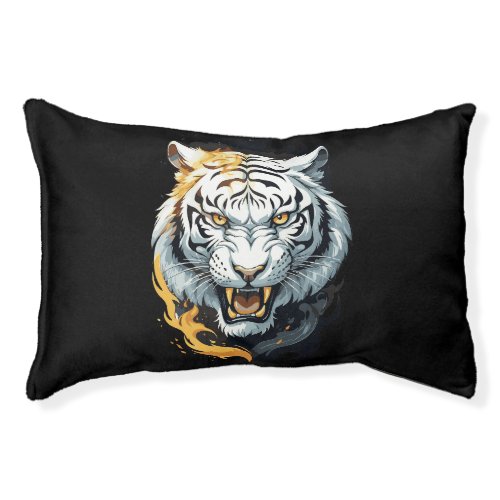 Fiery tiger design pet bed