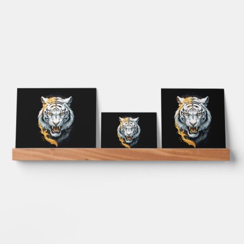 Fiery tiger design picture ledge