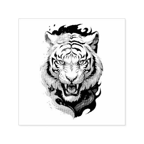 Fiery tiger design self_inking stamp