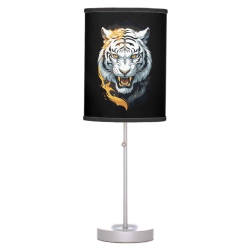Fiery tiger design table lamp