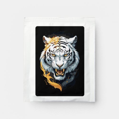 Fiery tiger design tea bag drink mix