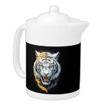 Fiery tiger design teapot