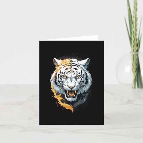 Fiery tiger design thank you card