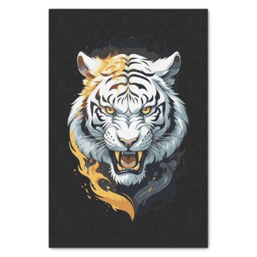 Fiery tiger design tissue paper