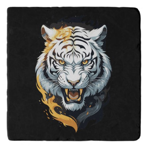 Fiery tiger design trivet