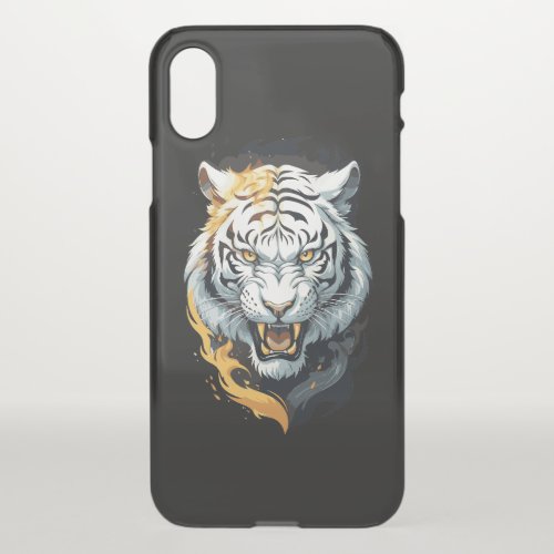 Fiery tiger design iPhone XS case