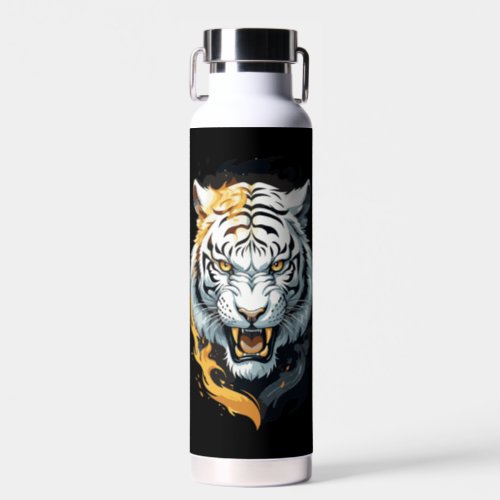 Fiery tiger design water bottle