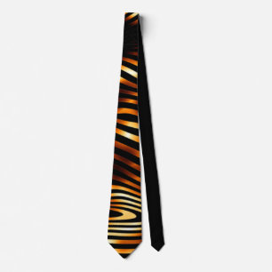 Fiery Tiger Stripes Neck Tie