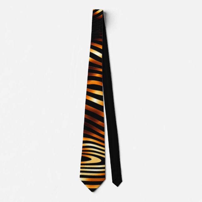 Fiery Tiger Stripes Neck Tie (Front)