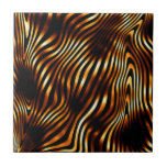 Fiery Tiger Stripes Tile at Zazzle