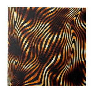 Fiery Tiger Stripes Tile