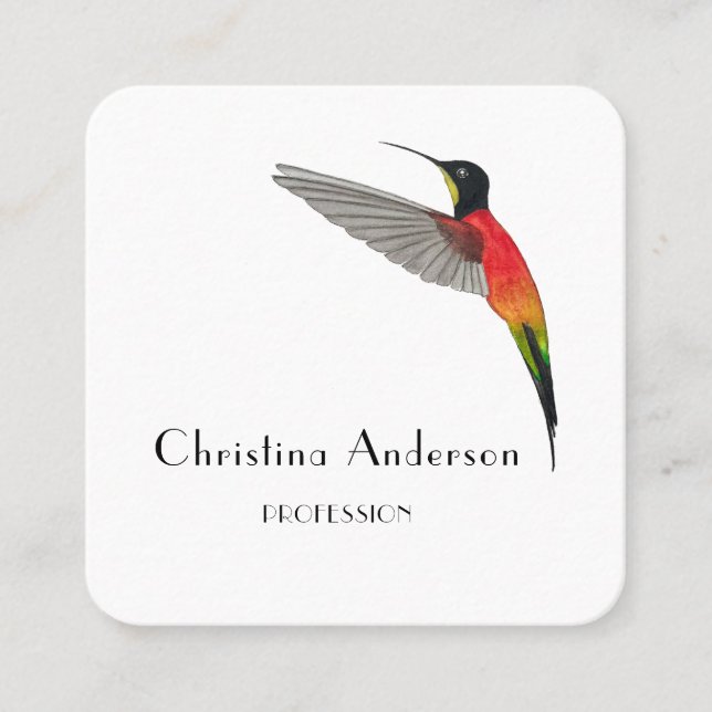 Fiery Topaz Hummingbird Business Card (Front)