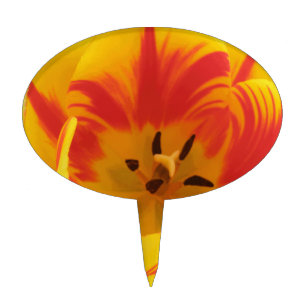 Fiery Tulip Cake Pick
