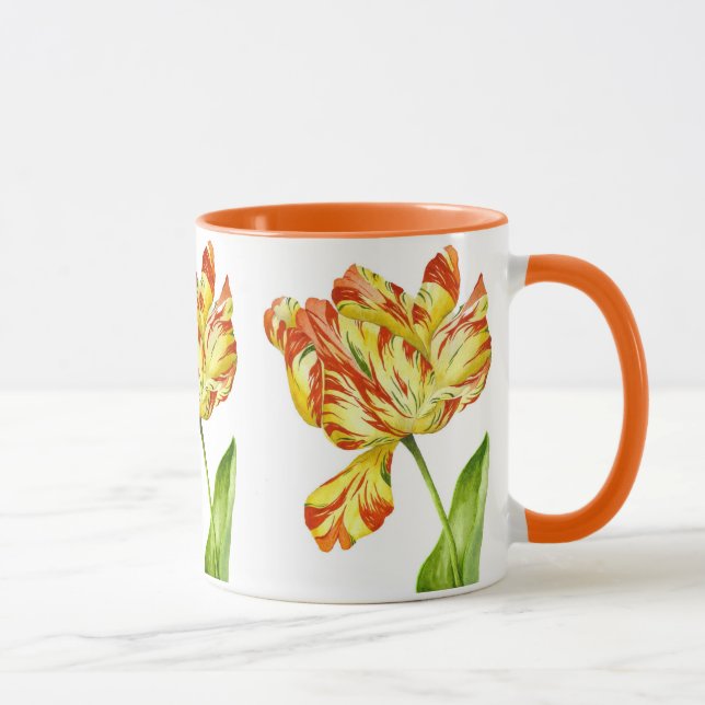 Fiery Tulips on a Combo Mug (Right)