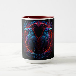 Fiery Two Ravens Mug
