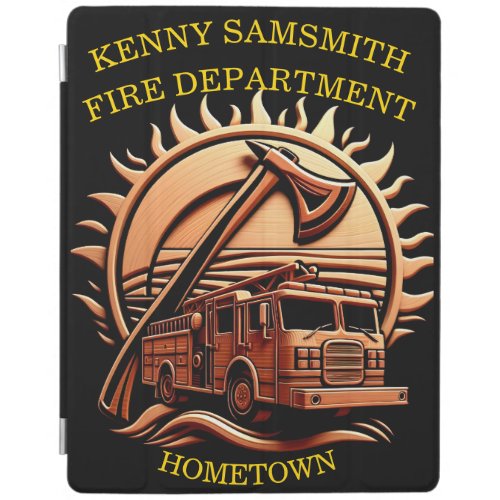 Fiery Valor Intricate Heroic Design Of Fire Truck  iPad Smart Cover