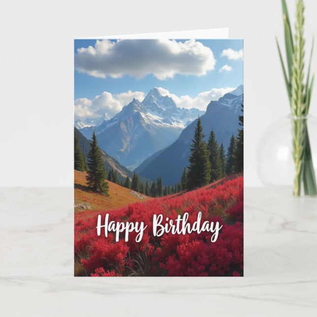 Fiery Vista Birthday Card (Front)