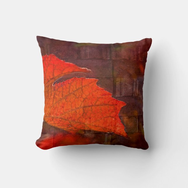 Fiery Wall Throw Pillow (Front)