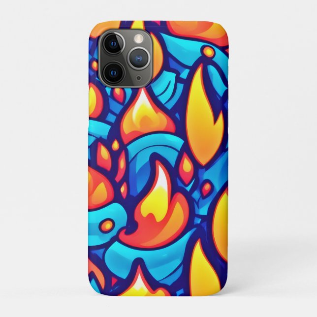 Fiery Waves Abstract Art Case-Mate iPhone Case (Back)