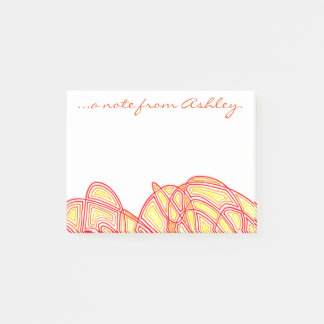 Fiery Waves Post-it Notes