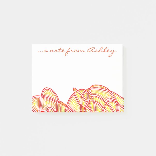 Fiery Waves Post-it Notes (Front)