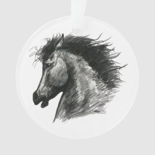 Fiery Wild Horse Ornament