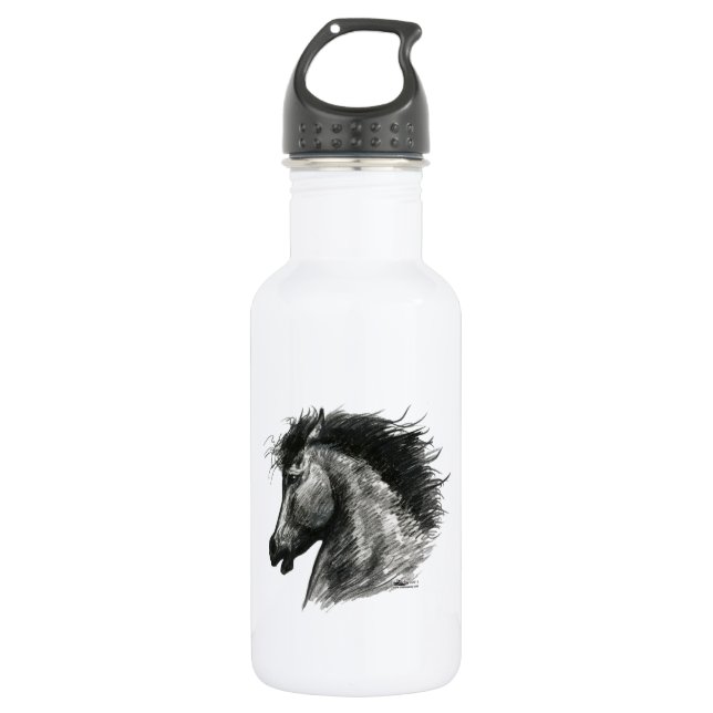 Fiery Wild Horse Water Bottle (Front)