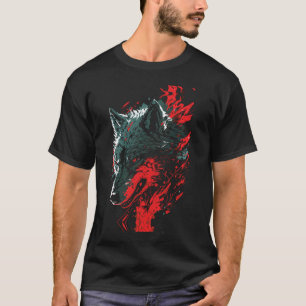 Fiery Wolf in Action T-Shirt