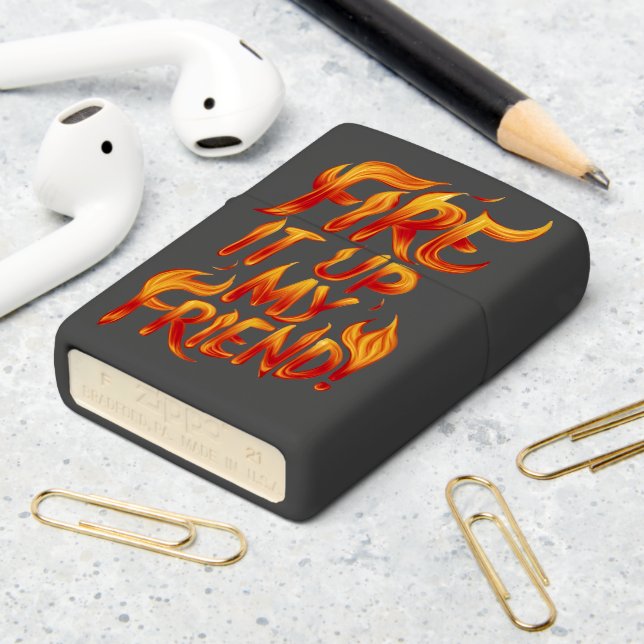 Fiery Words of Friendship Zippo Lighter (On Table 2)