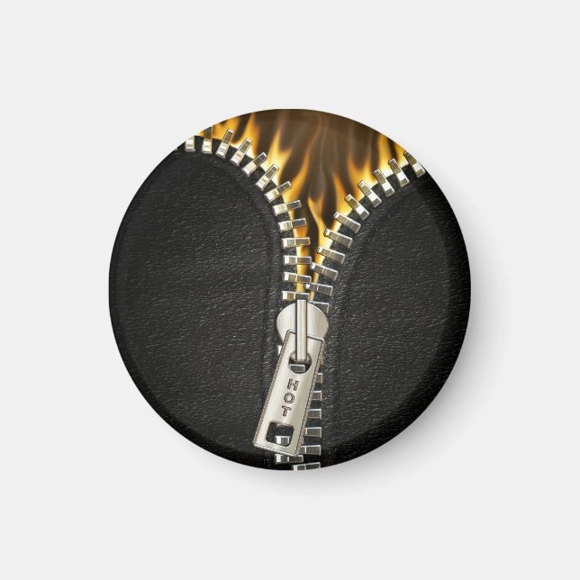 Fiery Zipper Magnet (Front)