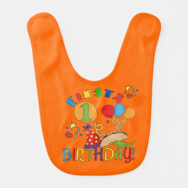 Fiesta 1st Birthday Bib (Front)