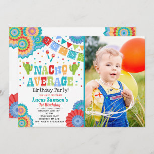 Fiesta 1st Birthday Invitation Nacho Average Party